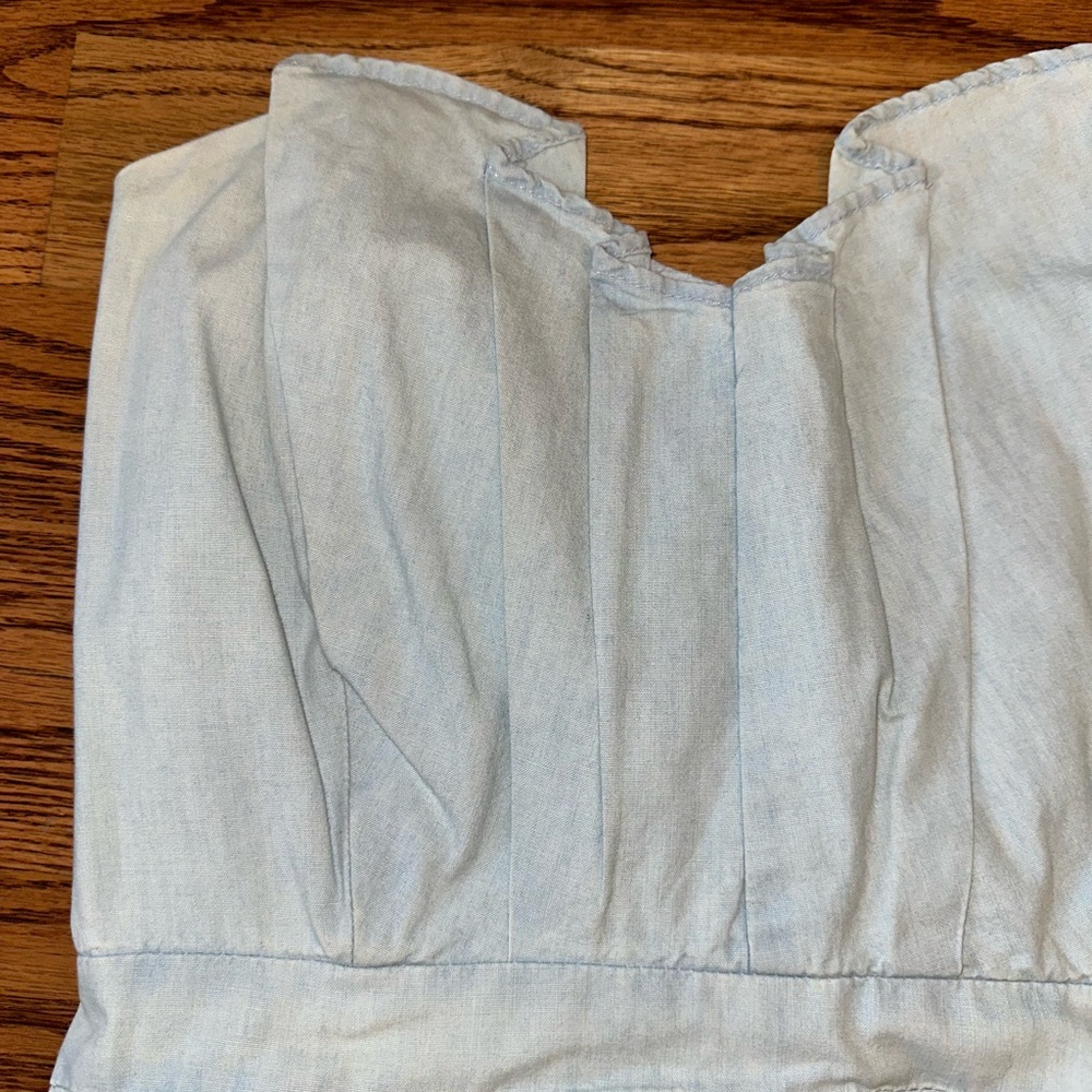 EVER strapless chambray mini dress. Size XS.